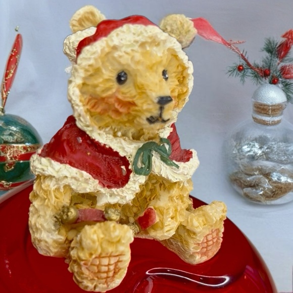 Vintage “ Steven, “ Teddy Bear Figurine with Red and Cream Outfit - Picture 6 of 8